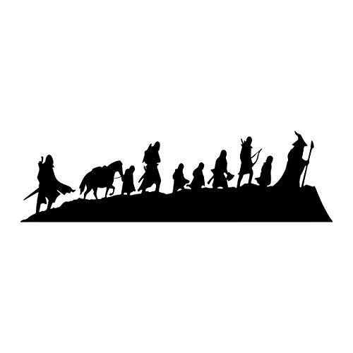 Rings Lord Caravan Fellowship Sticker Decal - 8" x 2"