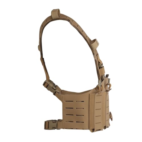 Lightweight MOLLE Tactical Chest Rig - Camo, One Size