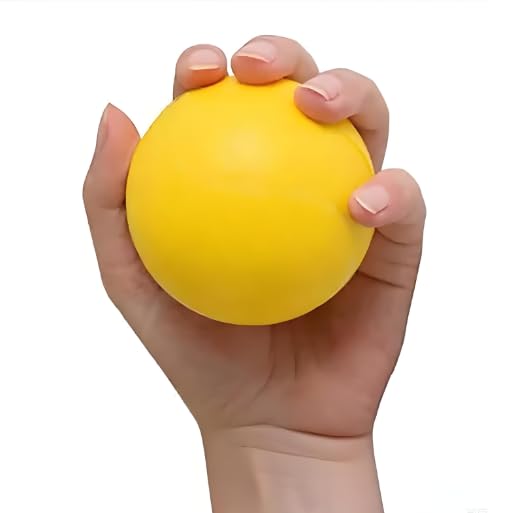 Hand Exercise Grip Ball - Finger Strengthener for Sports - Yellow