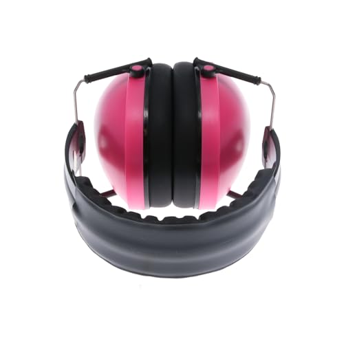 Pink Walker's Youth & Women's Folding Hearing Protection Earmuffs - Low Profile, Adjustable Headband