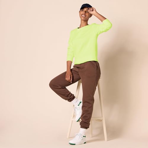 Fleece Crewneck Pullover Sweatshirt - Small / Lime Green