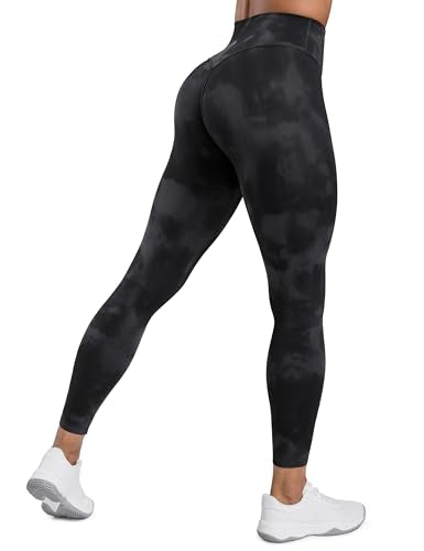 CRZ YOGA Secretsculpt 25" Leggings Small Black Tie Dye Activewear