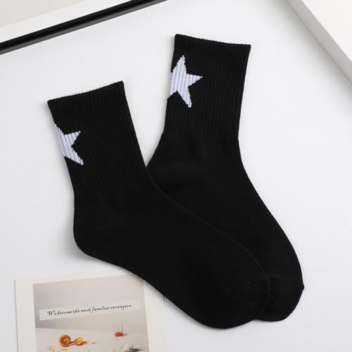 Funny Cotton Ankle Socks - Spider Web & Star Print - 2 Packs