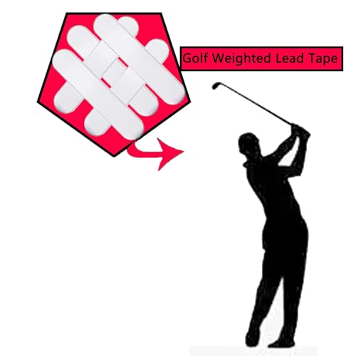 10-Piece Golf Weighted Lead Tape for Club Irons, Putters & Tennis Rackets