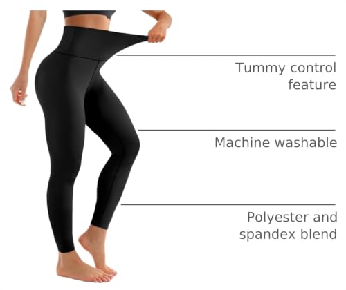 High Waisted Buttery Soft Yoga Leggings for Women - Full Length Athletic Pants