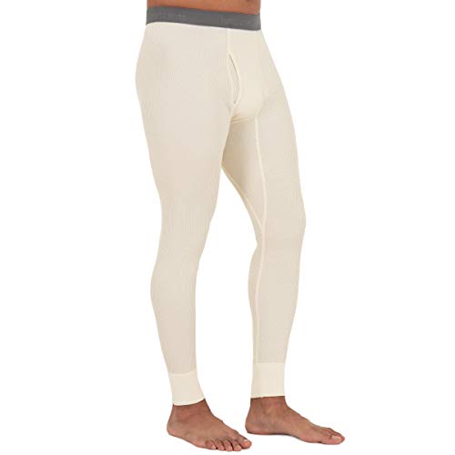 Fruit of the Loom Premium Men’s Waffle Thermal Bottoms – Large / Natural, 1 Pack