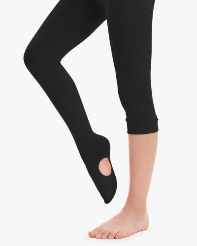 Stelle Girls Camisole Leotards with Tights for Ballet, Gymnastics & Dance - 12-14 Years, Black
