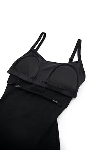 Capezio Women's Camisole Leotard with Bra Support - Black, Size S (4-6)
