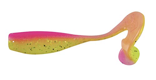 Crappie Fishing Lure - Mo' Glo Stroll'R Glow-in-The-Dark, 2.5" - Electric Chicken, Pack of 12