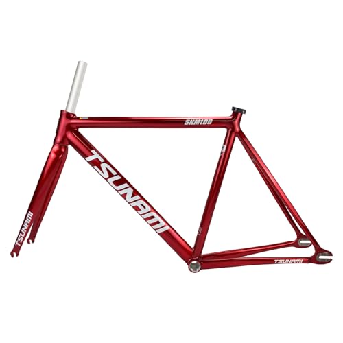 700C Aluminum Alloy Fixed Gear Bike Frameset - Red, 52cm