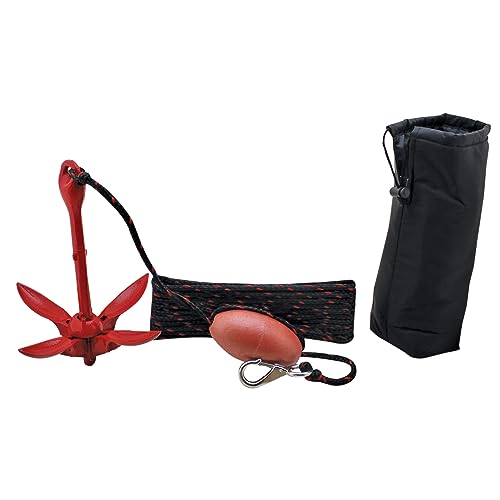 BoatTector 3.5 lb Grapnel Anchor Kit for Small Boats, Kayaks and PWC