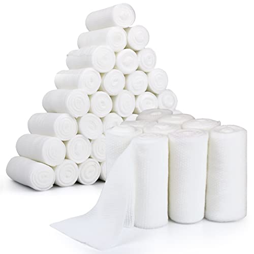 Premium Gauze Bandage Rolls 36-Pack Breathable Flexible Wound Cover 3x4.1 Yards