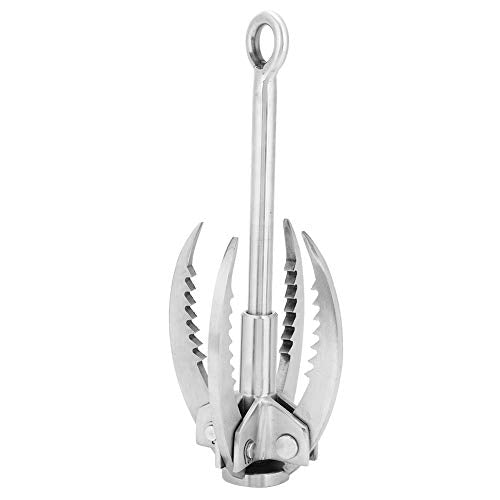 Dioche Grappling Hook, Stainless Steel Folding Grappling Hook Rock Climbing Claw Survival Tool Equipment