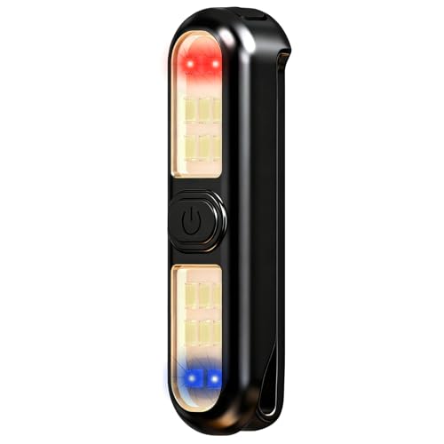 Rechargeable Clip-On Running Lights - LED Safety Flashlight - Black