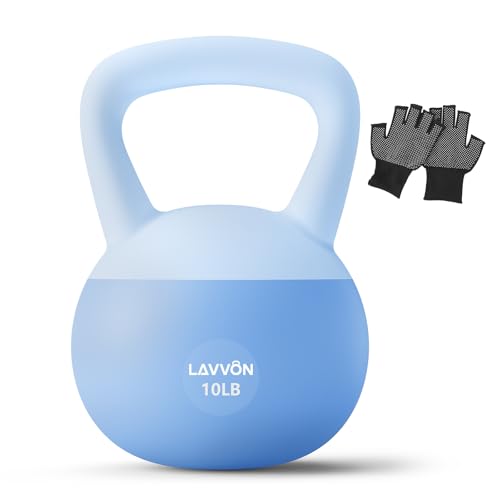 Soft Kettlebell - 10 LB Anti-Slip Grip for Safe Workouts - Blue
