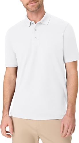 X-Large White Men's X-Temp Performance Polo Shirt - Odor Control