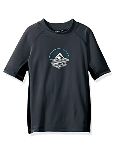 Boys' UPF 50 Sun Protective Rashguard Swim Shirt - Impact Charcoal