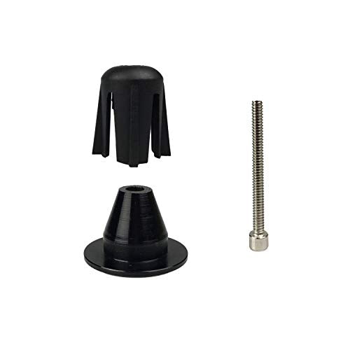 Aluminum Bicycle Bar End Plugs - Black - Handlebar Caps for Road & Mountain Bikes