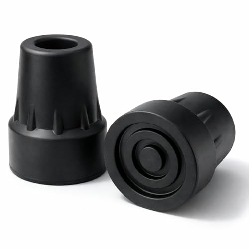 Vive Cane Tips (Set of 2) - Heavy Duty 3/4 inch Replacement Rubber