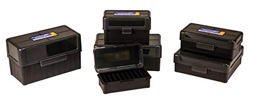 Hinge-Top Ammo Box - 50 Count for Ammo Storage and Organization