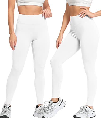 Comfy Women’s Leggings - Full Length & Capri - Large/X-Large - White