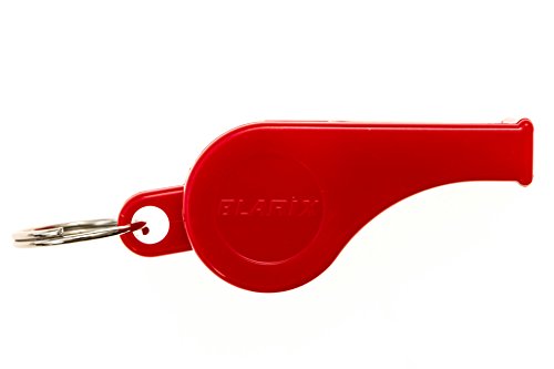 Ultra Loud Lifeguard Pea Whistle with Soft Lanyard - Red