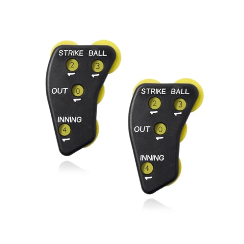 4 Wheel Umpire Clicker Indicator - 2 Pack, Softball Referee Gear - Black