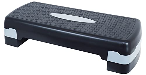 Adjustable Aerobic Stepper Platform - 27-Inch, Non-Slip, Black/Gray