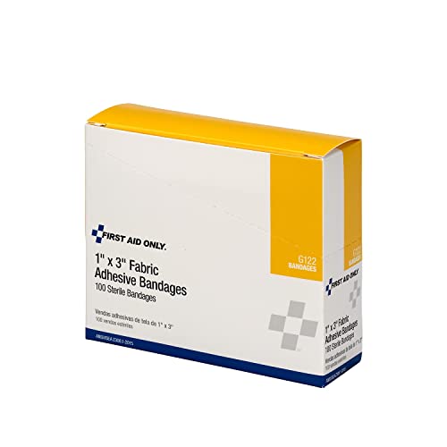 Adhesive Fabric Bandages 1 x 3 Inch - 100 Count First Aid Refill