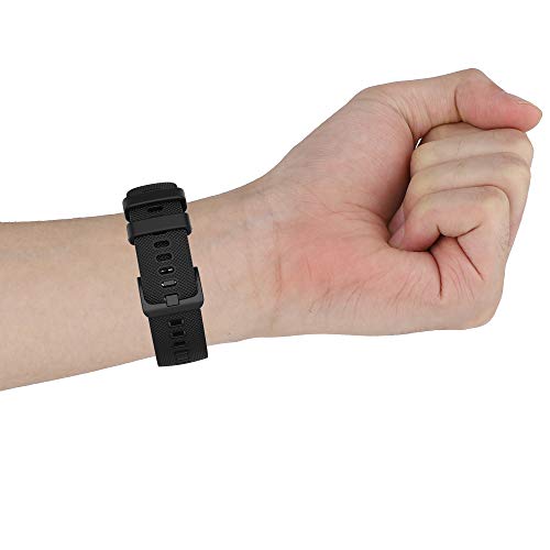 Silicone Quick Release Watch Band - 20mm Black Sports Strap