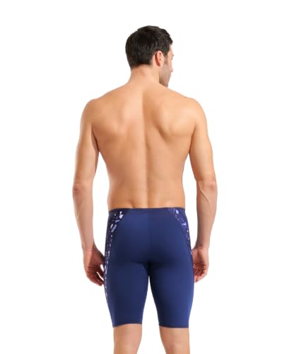 Arena Men's Navy Blue Confetti Swim Jammer 17.7in Performance Swimwear