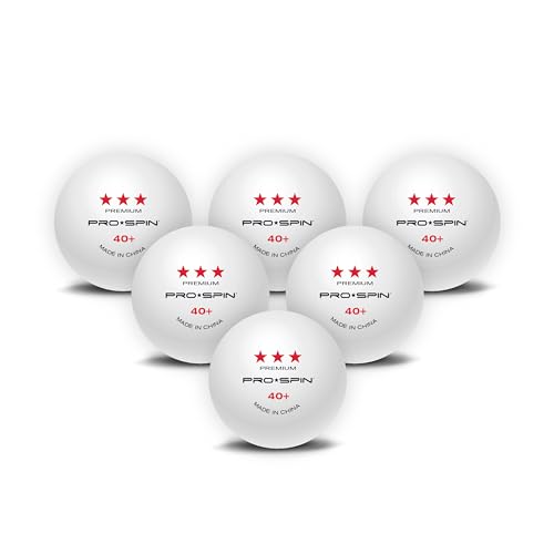 3-Star ITTF-Approved Ping Pong Balls - White, Pack of 40