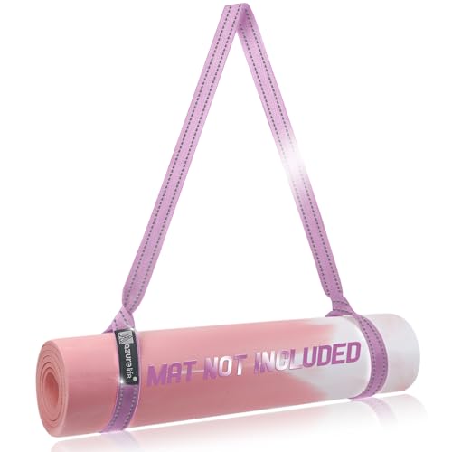 Yoga Mat Sling Strap - Easy-Cinch Carrying Holder for Yoga Mats - Purple