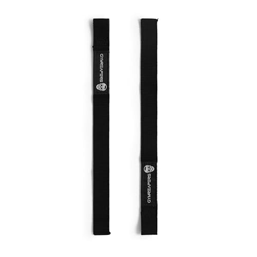 Wrist Straps for Weightlifting - Padded Neoprene, 18" Cotton - Black