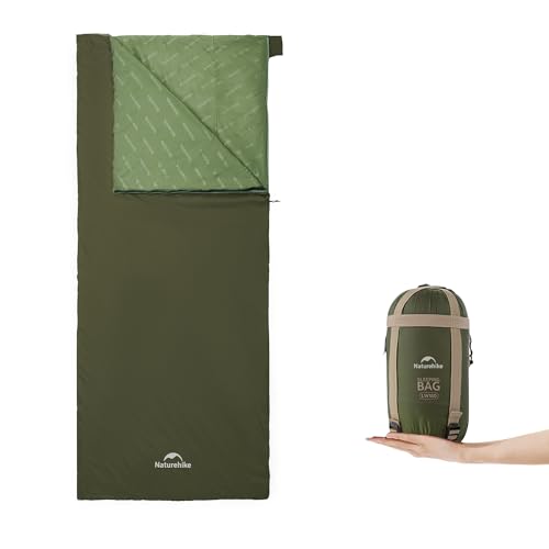Naturehike PFAS-Free Green Lightweight Compact Sleeping Bag - Ultralight Waterproof Camping Gear for Cold & Warm Weather