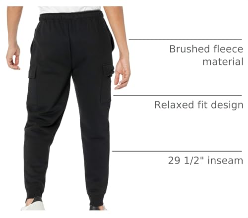 Amazon Essentials Men's Relaxed Fit Cargo Fleece Jogger Sweatpants Medium Black