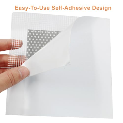 6Pcs Drywall Repairs Patch,4 x 4 Inch Drywall Repair Kit, Self Adhesive Wall Hole Repair Kit for Damaged Drywall or Ceiling