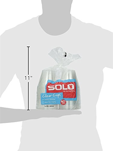 Clear Plastic Cups, 9 oz, 40-Count Pack - Durable Drinkware