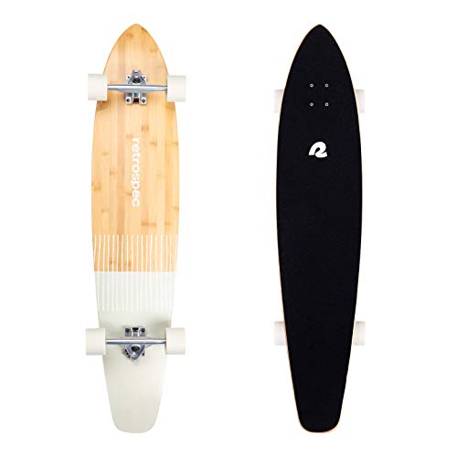 44in Bamboo & Maple Longboard Skateboard - Mojave Stripes Cruiser