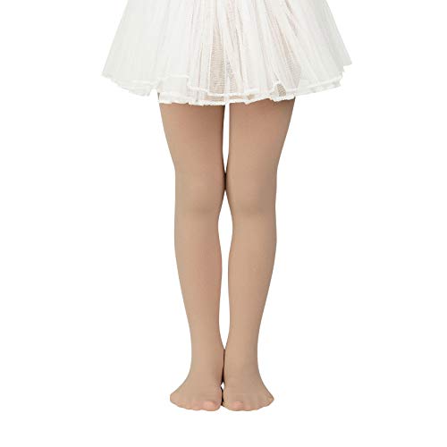 Ballet Dance Tights for Girls 3-6 Years - Nude & White