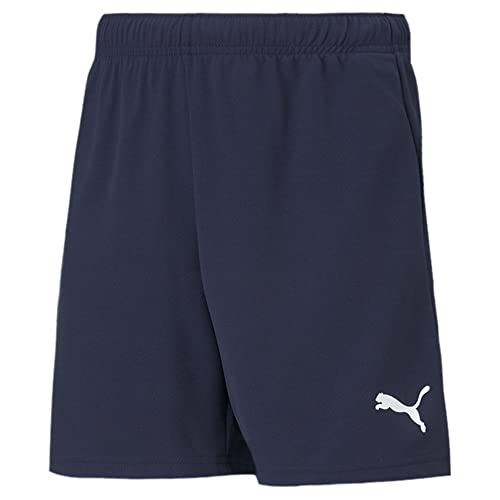 PUMA Kids TeamRISE Shorts – Red, Adjustable Waist, Moisture-Wicking