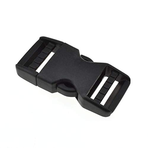 Heavy Duty Dual Adjustable Side Release Buckles for 1 Inch Webbing - 4 Pack