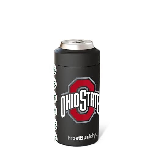 Universal Can Cooler - Fits 12 & 16 oz Cans - Ohio State Buckeye - Black