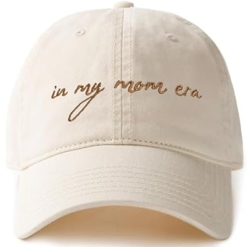 GIFTGET My Mom Era Beige Ponytail Baseball Cap - Casual Dad Hat for Women