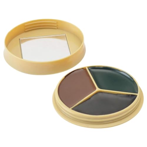 Camo Face Paint Kit with Mirror - 3 Color Hunting Concealment Makeup