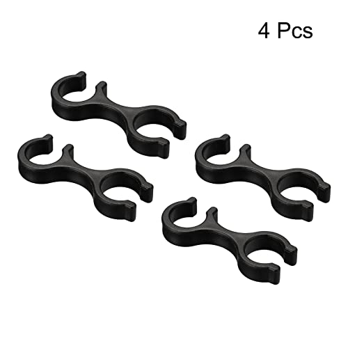 Trekking Pole Clips - 4 Pcs Double Rod Buckle Connectors for Hiking