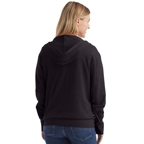 Lightweight Women's Full Zip Hoodie - Soft Cotton Zip Up Jacket