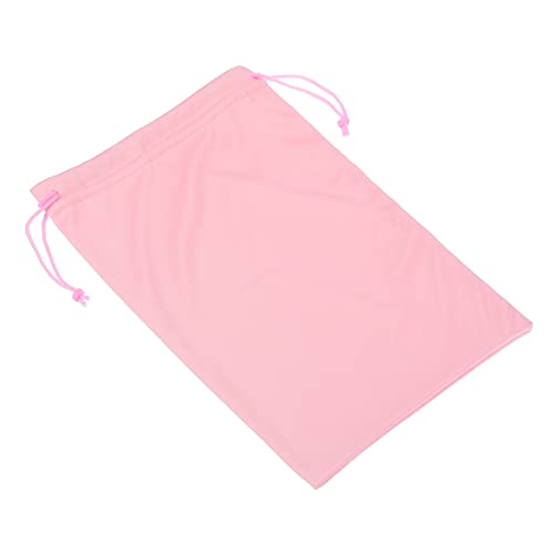Ski Goggle Bag - Microfiber Storage Sleeve with Drawstring - Pink