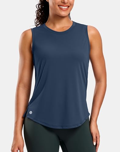 G Gradual Women's Navy Medium Sleeveless Workout Tank Top for Yoga & Running