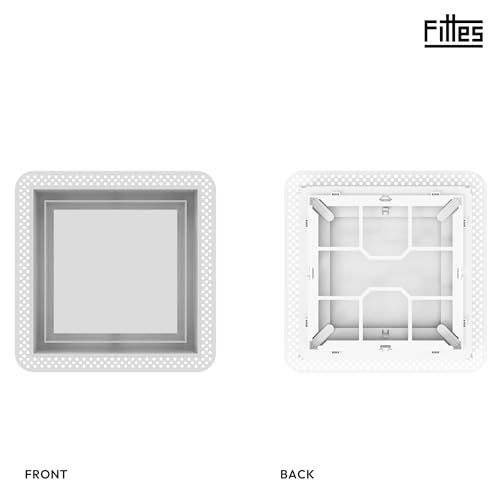 Fittes Flush Wall Vent [Lite+] - 10"x10" - Cotton White - 1 Pack